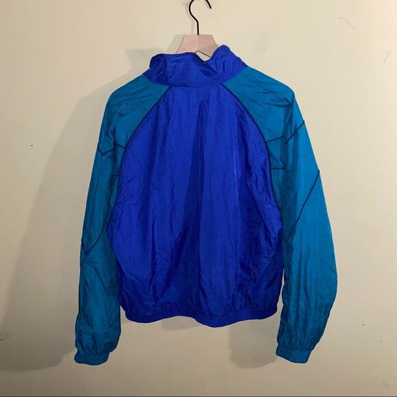 VNTG REEBOK zip up jewel tone windbreaker size L - Picture 2 of 3